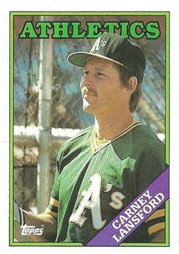 #292 Carney Lansford - Oakland Athletics - 1988 Topps Baseball