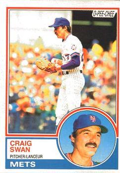 #292 Craig Swan - New York Mets - 1983 O-Pee-Chee Baseball