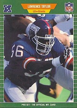 #292 Lawrence Taylor - New York Giants - 1989 Pro Set Football