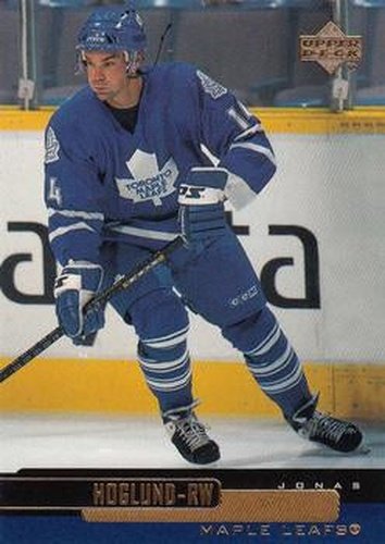 #292 Jonas Hoglund - Toronto Maple Leafs - 1999-00 Upper Deck Hockey