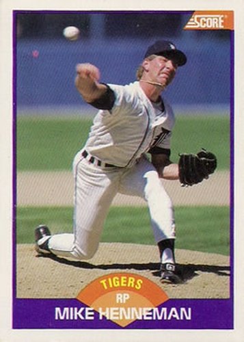 #293 Mike Henneman - Detroit Tigers - 1989 Score Baseball