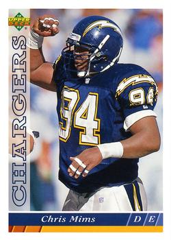 #293 Chris Mims - San Diego Chargers - 1993 Upper Deck Football