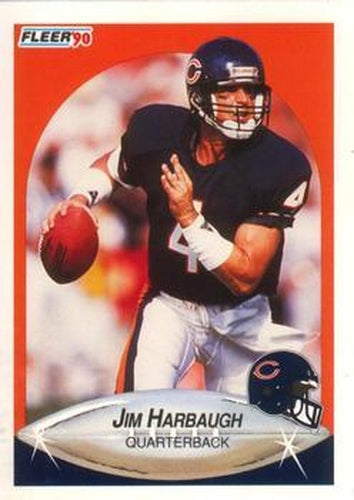 #293 Jim Harbaugh - Chicago Bears - 1990 Fleer Football