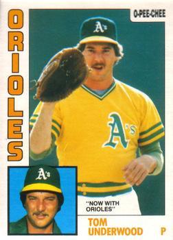 #293 Tom Underwood - Baltimore Orioles - 1984 O-Pee-Chee Baseball