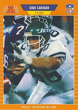 #294 Dave Cadigan - New York Jets - 1989 Pro Set Football