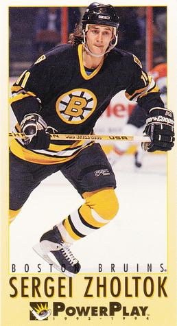 #294 Sergei Zholtok - Boston Bruins - 1993-94 Fleer PowerPlay Hockey