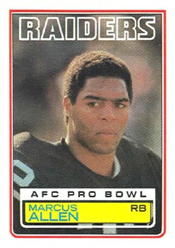 #294 Marcus Allen - Los Angeles Raiders - 1983 Topps Football