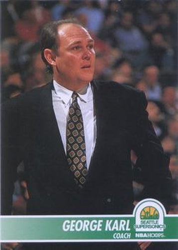 #294 George Karl - Seattle SuperSonics - 1994-95 Hoops Basketball