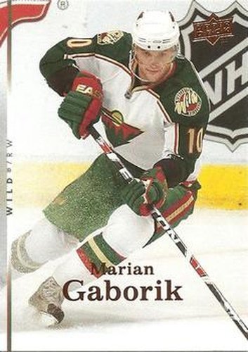 #294 Marian Gaborik - Minnesota Wild - 2007-08 Upper Deck Hockey