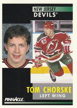 #295 Tom Chorske - New Jersey Devils - 1991-92 Pinnacle Hockey