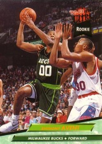 #295 Anthony Avent - Milwaukee Bucks - 1992-93 Ultra Basketball