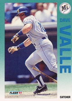 #295 Dave Valle - Seattle Mariners - 1992 Fleer Baseball