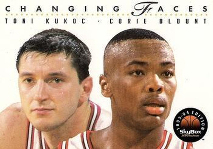 #295 Toni Kukoc / Corie Blount - Chicago Bulls - 1993-94 SkyBox Premium Basketball