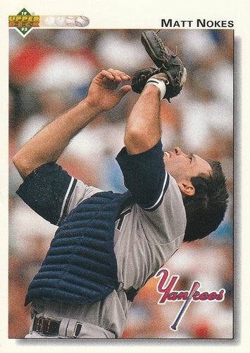 #295 Matt Nokes - New York Yankees - 1992 Upper Deck Baseball