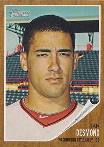 #296 Ian Desmond - Washington Nationals - 2011 Topps Heritage Baseball