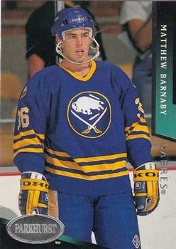 #296 Matthew Barnaby - Buffalo Sabres - 1993-94 Parkhurst Hockey