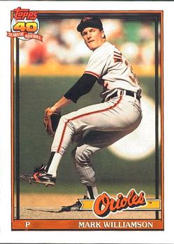 #296 Mark Williamson - Baltimore Orioles - 1991 O-Pee-Chee Baseball