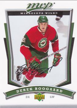 #296 Derek Boogaard - Minnesota Wild - 2007-08 Upper Deck MVP Hockey