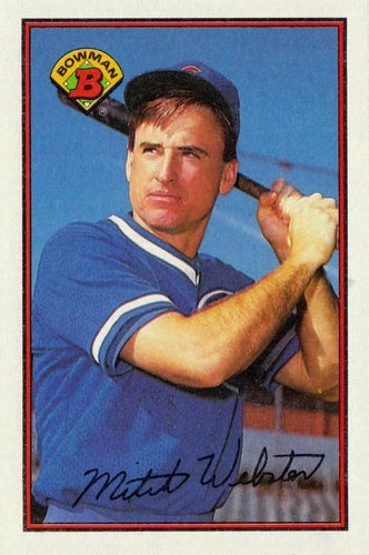 #296 Mitch Webster - Chicago Cubs - 1989 Bowman Baseball