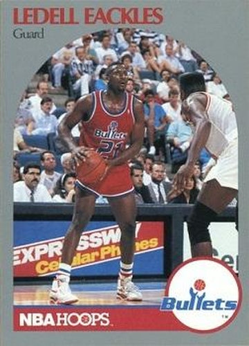 #296 Ledell Eackles - Washington Bullets - 1990-91 Hoops Basketball