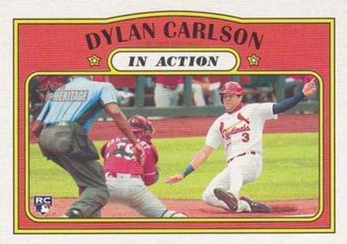 #296 Dylan Carlson - St. Louis Cardinals - 2021 Topps Heritage Baseball