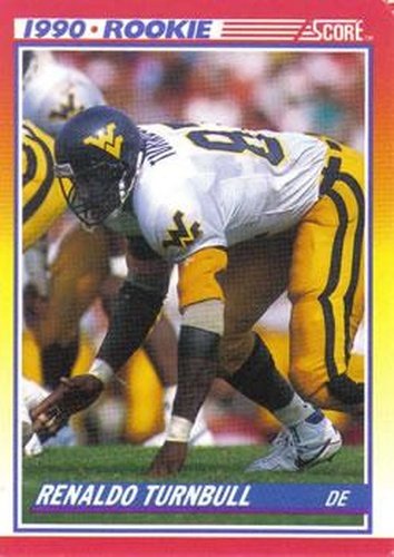 #296 Renaldo Turnbull - West Virginia Mountaineers - 1990 Score Football