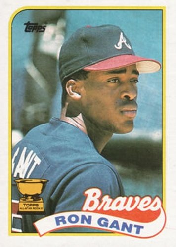 #296 Ron Gant - Atlanta Braves - 1989 Topps Baseball