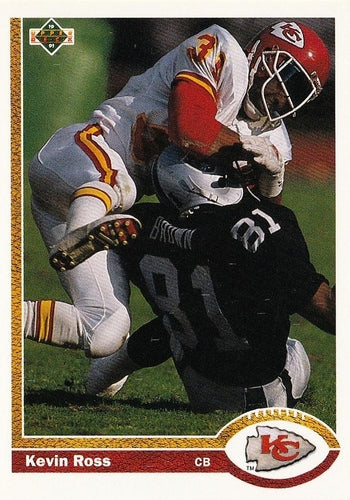#296 Kevin Ross - Kansas City Chiefs - 1991 Upper Deck Football