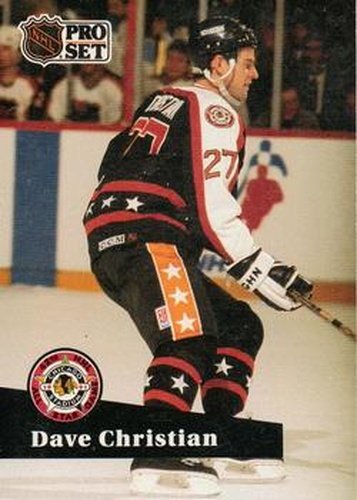 #297 Dave Christian - 1991-92 Pro Set Hockey