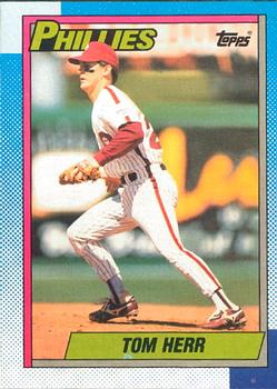 #297 Tom Herr - Philadelphia Phillies - 1990 O-Pee-Chee Baseball