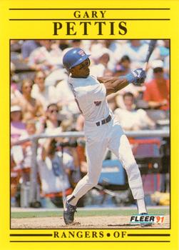 #297 Gary Pettis - Texas Rangers - 1991 Fleer Baseball