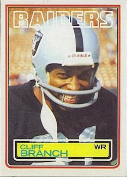 #297 Cliff Branch - Los Angeles Raiders - 1983 Topps Football