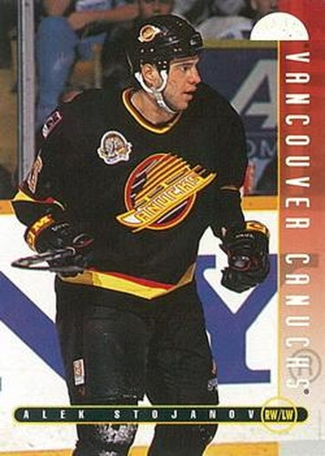 #297 Alek Stojanov - Vancouver Canucks - 1995-96 Leaf Hockey