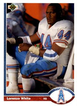 #297 Lorenzo White - Houston Oilers - 1991 Upper Deck Football