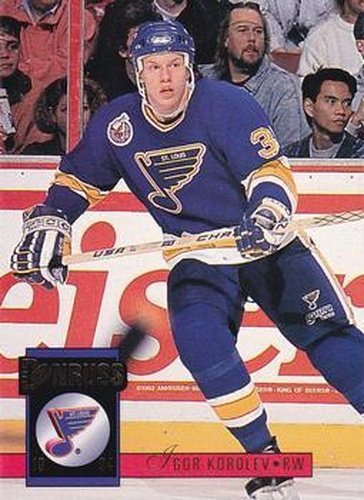#297 Igor Korolev - St. Louis Blues - 1993-94 Donruss Hockey