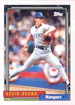 #297 Kevin Brown - Texas Rangers - 1992 Topps Baseball