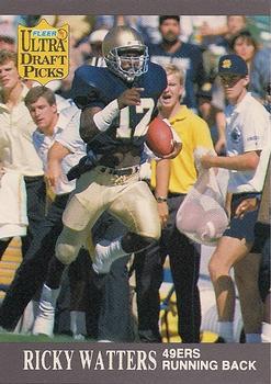 #297 Ricky Watters - San Francisco 49ers - 1991 Ultra Football