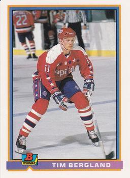 #297 Tim Bergland - Washington Capitals - 1991-92 Bowman Hockey