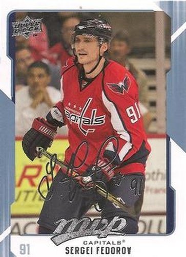 #297 Sergei Fedorov - Washington Capitals - 2008-09 Upper Deck MVP Hockey