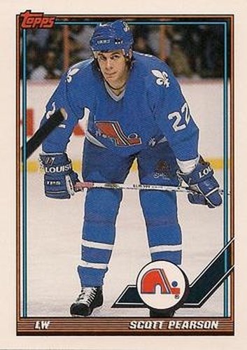 #297 Scott Pearson - Quebec Nordiques - 1991-92 Topps Hockey