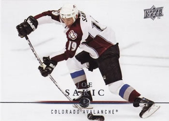 #297 Joe Sakic - Colorado Avalanche - 2008-09 Upper Deck Hockey