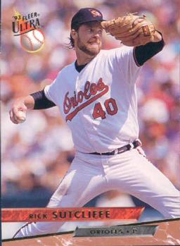 #502 Rick Sutcliffe - Baltimore Orioles - 1993 Ultra Baseball