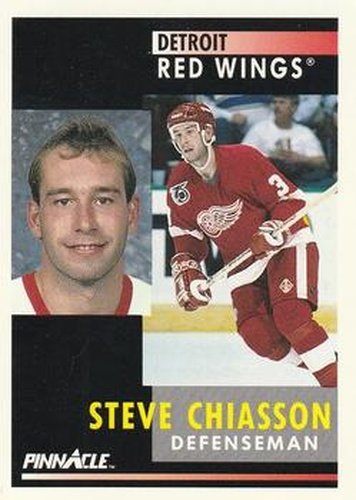 #298 Steve Chiasson - Detroit Red Wings - 1991-92 Pinnacle Hockey
