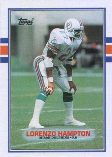 #298 Lorenzo Hampton - Miami Dolphins - 1989 Topps Football