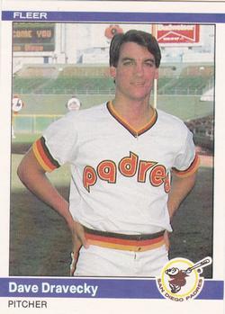 #298 Dave Dravecky - San Diego Padres - 1984 Fleer Baseball