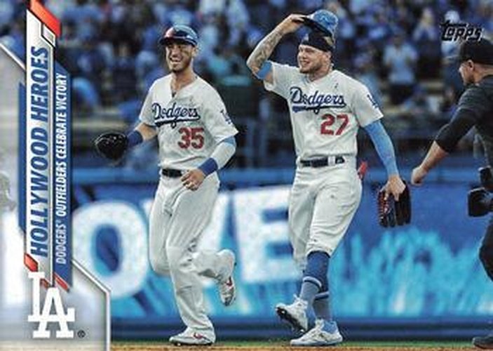 #298 Hollywood Heroes Cody Bellinger / Alex Verdugo - Los Angeles Dodgers - 2020 Topps Baseball