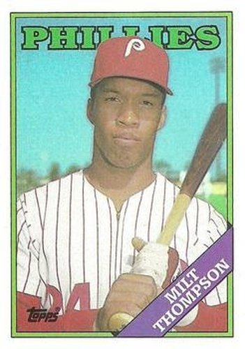 #298 Milt Thompson - Philadelphia Phillies - 1988 Topps Baseball