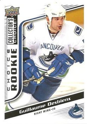 #298 Guillaume Desbiens - Vancouver Canucks - 2009-10 Collector's Choice Hockey