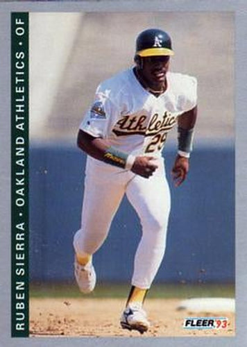 #298 Ruben Sierra - Oakland Athletics - 1993 Fleer Baseball