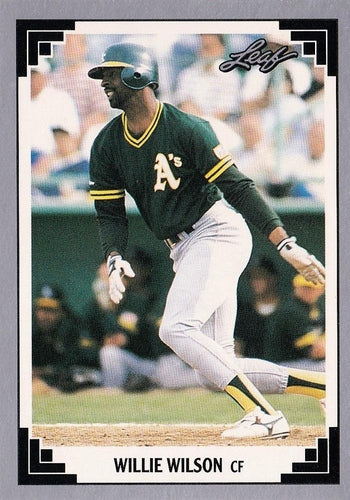 #299 Willie Wilson - Oakland Athletics - 1991 Leaf Baseball
